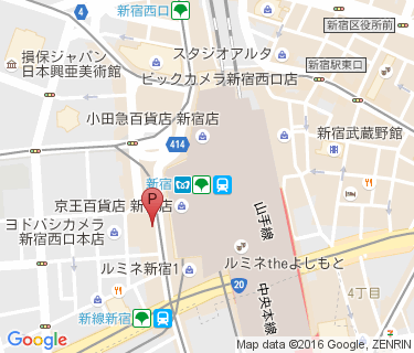 新宿駅 路上自転車等駐輪場 路上19の地図