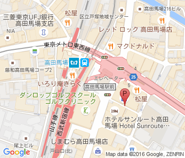 高田馬場駅 自転車等整理区画 C区画の地図