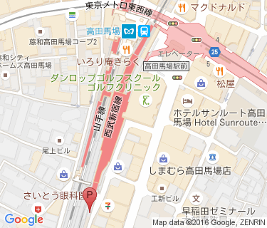 高田馬場駅第三自転車等駐輪場の地図