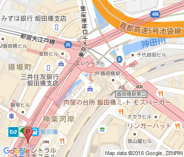 飯田橋駅 自転車等整理区画 B区画の地図