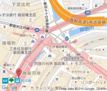 飯田橋駅 自転車等整理区画 C区画の地図