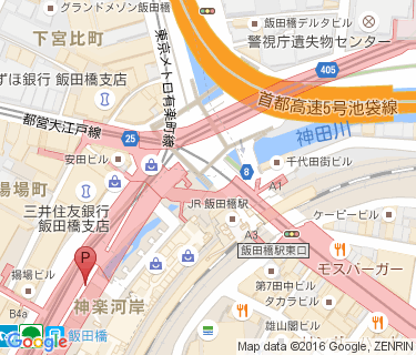 飯田橋駅 自転車等整理区画 D区画の地図