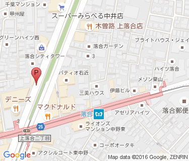 落合駅 路上自転車等駐輪場 路上4の地図