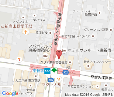 東新宿駅 路上自転車等駐輪場 路上1の地図