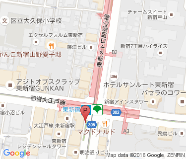 東新宿駅 路上自転車等駐輪場 路上4の地図