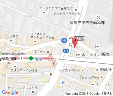 曙橋駅自転車等駐輪場の地図