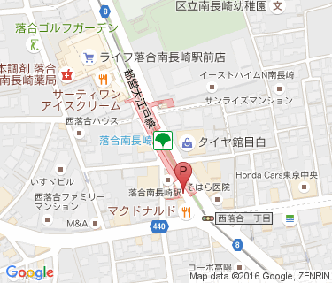 落合南長崎駅 自転車等整理区画 A区画の地図