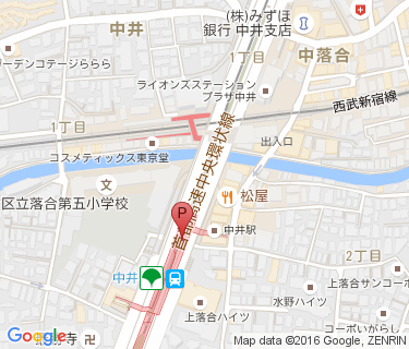 中井駅自転車等駐輪場の地図