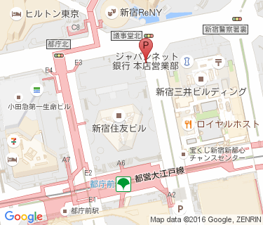 都庁前駅 自転車等整理区画 B区画の地図