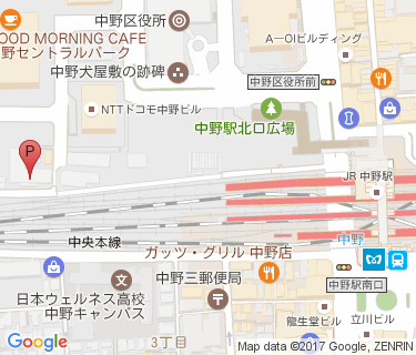 中野西自転車駐車場の地図
