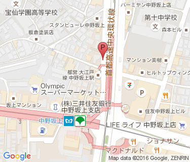 中野坂上駅(地下)自転車駐車場の地図
