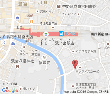 鷺宮東自転車駐車場の地図