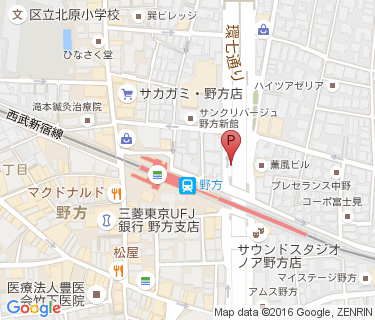 野方東整理区画(北)の地図