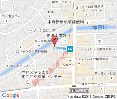 中野新橋駅自転車駐車場の地図