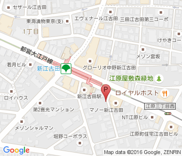 新江古田自転車駐車場(登録制)の地図