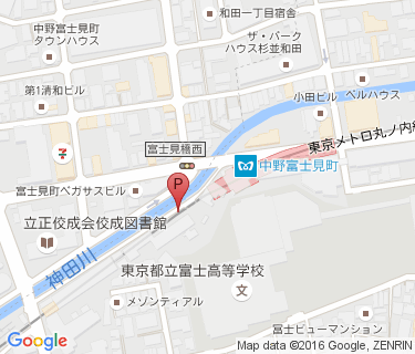中野富士見町自転車駐車場(登録制)の地図