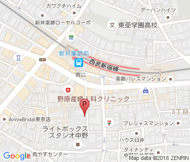 新井薬師南自転車駐車場の地図