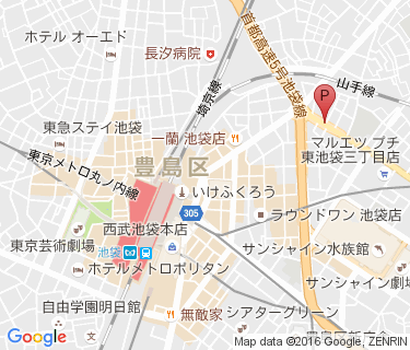 池袋六ツ又陸橋自転車駐車場の地図