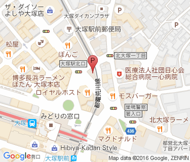 大塚駅北口第一自転車駐車場の地図