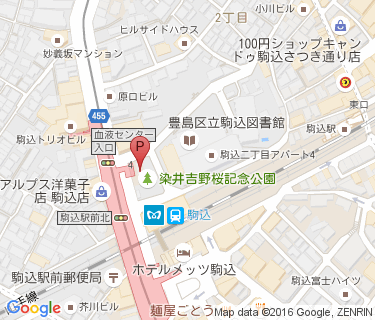 駒込駅北自転車駐車場の地図