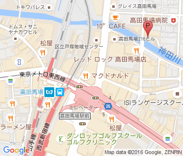 神田川第一登録制自転車置場の地図