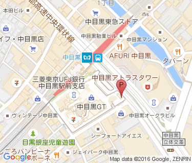 中目黒駅前駐輪場の地図