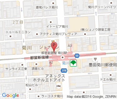 菊川駅新大橋通り北自転車駐車場の地図