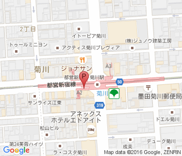 菊川駅新大橋通り南自転車駐車場の地図