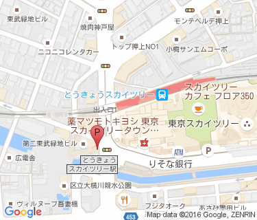 とうきょうスカイツリー駅第一自転車等駐車場の地図