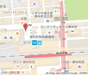 錦糸町駅北口地下自転車駐車場の地図