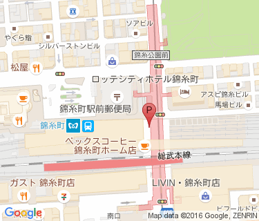 錦糸町駅四ツ目通り路上自転車駐車場の地図