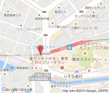 東京ソラマチ臨時駐輪場の地図