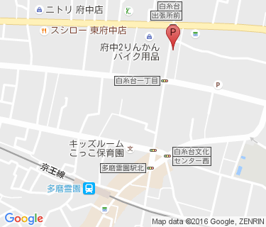 多磨霊園駅北特別臨時自転車駐車場の地図