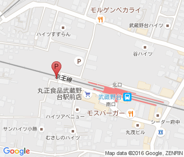 武蔵野台駅西臨時自転車駐車場の地図