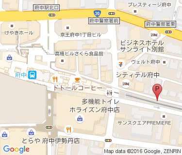 府中駅東自転車駐車場の地図