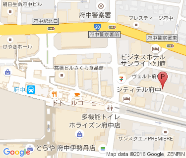 府中駅東第2バイク駐車場の地図