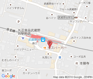 武蔵野台駅南口自転車駐車場の地図