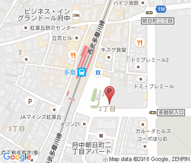 多磨駅東口自転車駐車場の地図