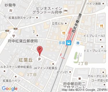 多磨駅西口自転車駐車場の地図