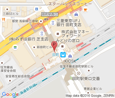 田町駅西口第4暫定自転車駐車場の地図