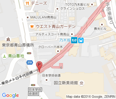 乃木坂駅暫定自転車等置場の地図