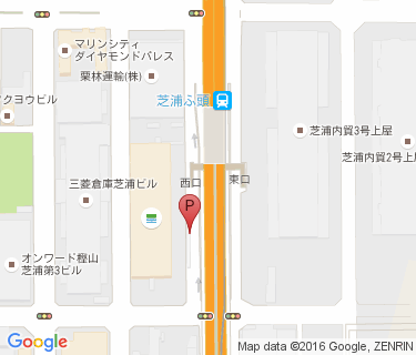 芝浦ふ頭駅前暫定自転車駐車場の地図