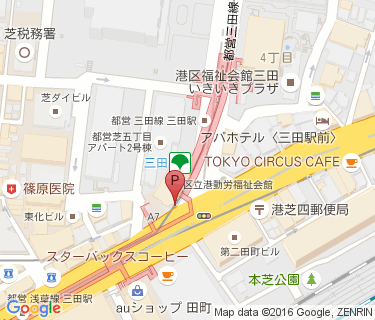 田町駅西口第6暫定自転車等駐車場の地図