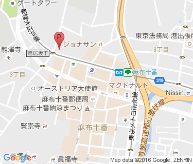 麻布十番駅自転車等駐車場の地図