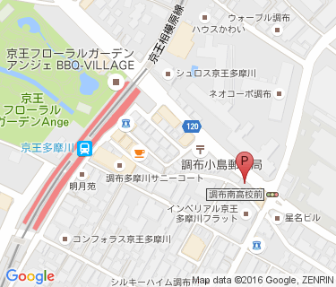 調布市立京王多摩川東自転車駐車場の地図