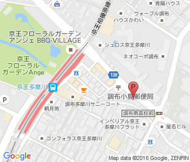 調布市立京王多摩川東オートバイ駐車場の地図