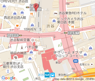 渋谷駅ハチ公口自転車駐車場の地図