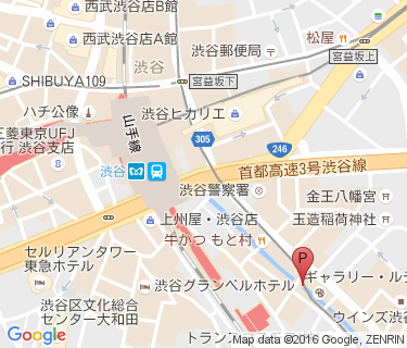 渋谷駅新南口自転車駐車場の地図
