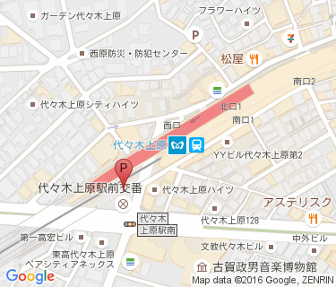 代々木上原駅自転車等駐車場の地図