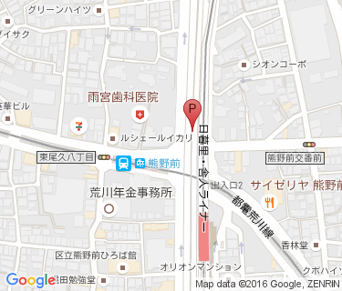 熊野前第1自転車置場の地図